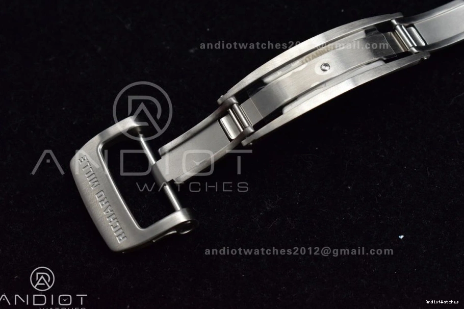 Crystal 1025 1:1 Edition A7750 RM011 Chrono Sophisticated Black on Dial Strap Rubber SS KVF Black V Best 0306